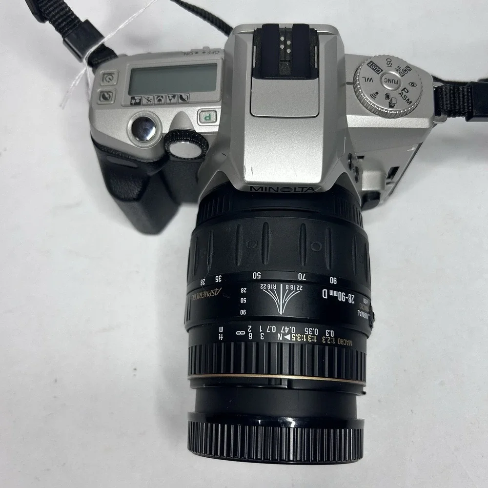 Vtg Minolta Maxxum 3 SLR 35MM Film Camera Kit AF Zoom Lens Bag For Parts Read